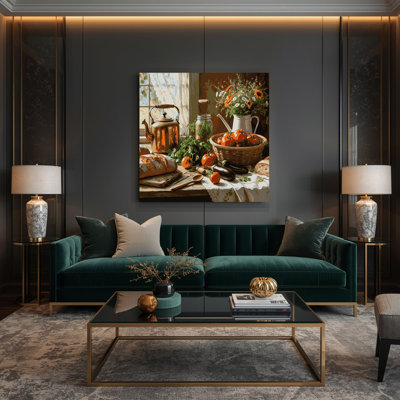 Art mural sur toile brun, "Thanksgiving"