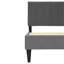 Mobilier de chambre à coucher rembourré gris foncé de style moderne-1346382851