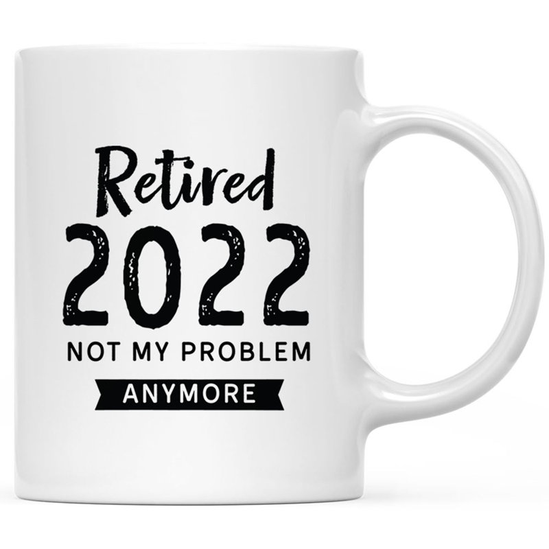 Grande tasse à café personnalisée pour retraite, tasse à retraite en céramique personnalisée pour cadeaux, 11 oz, paquet de 1