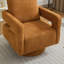 Fauteuil d'appoint pivotant revêtu de tissu bouclé-112730292
