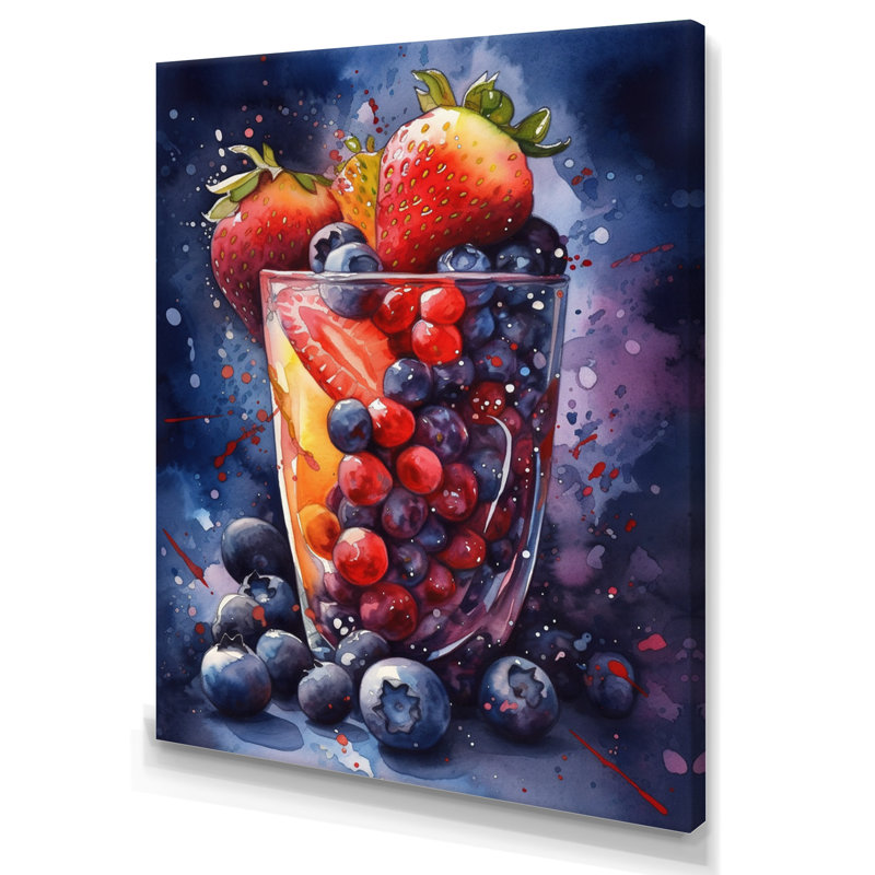 Avi, mélange artistique de fruits frais I, H 20 po x l 12 po x P 1 po