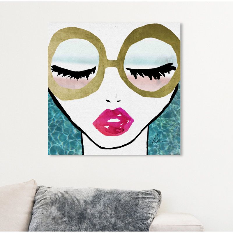 " Ready For The Water Golden " Painting Print, 20" H x 20" W x 1.5" D, Wrapped Canvas