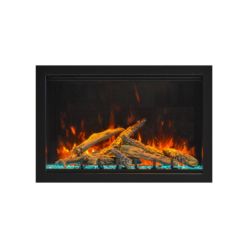 Amantii TRD-48-LUMINA Electric Fireplace, wifi enabled, smart, 3 speed motor, log-set included, outdoor approved