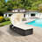 Deatonville Outdoor Wicker Chaise Lounge with Table , Cushion Included-207664929