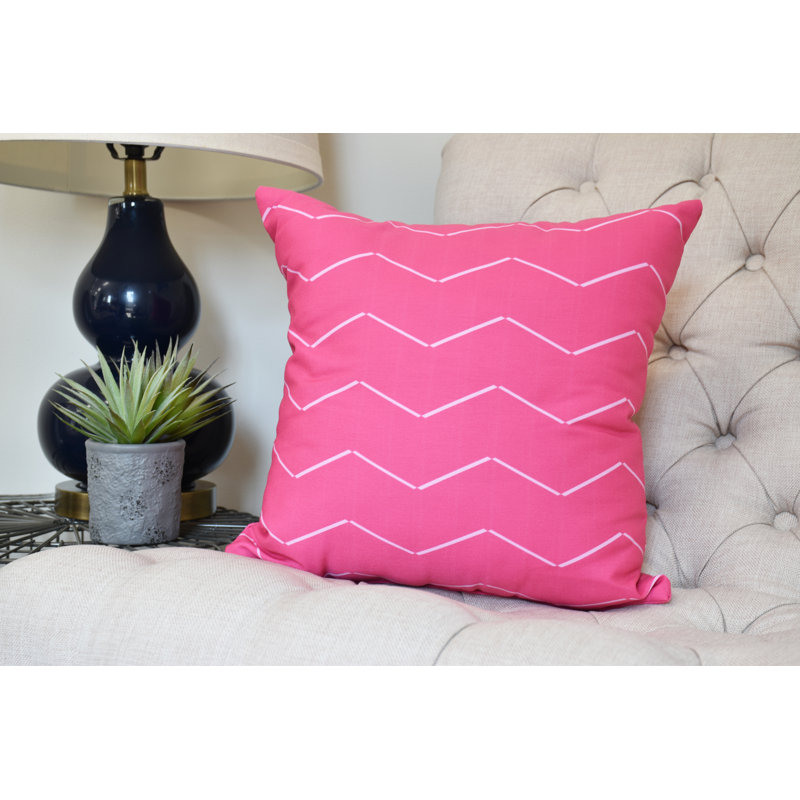 Housse et insert de coussin carré Palm Beach, Rose, 26 po x 26 po