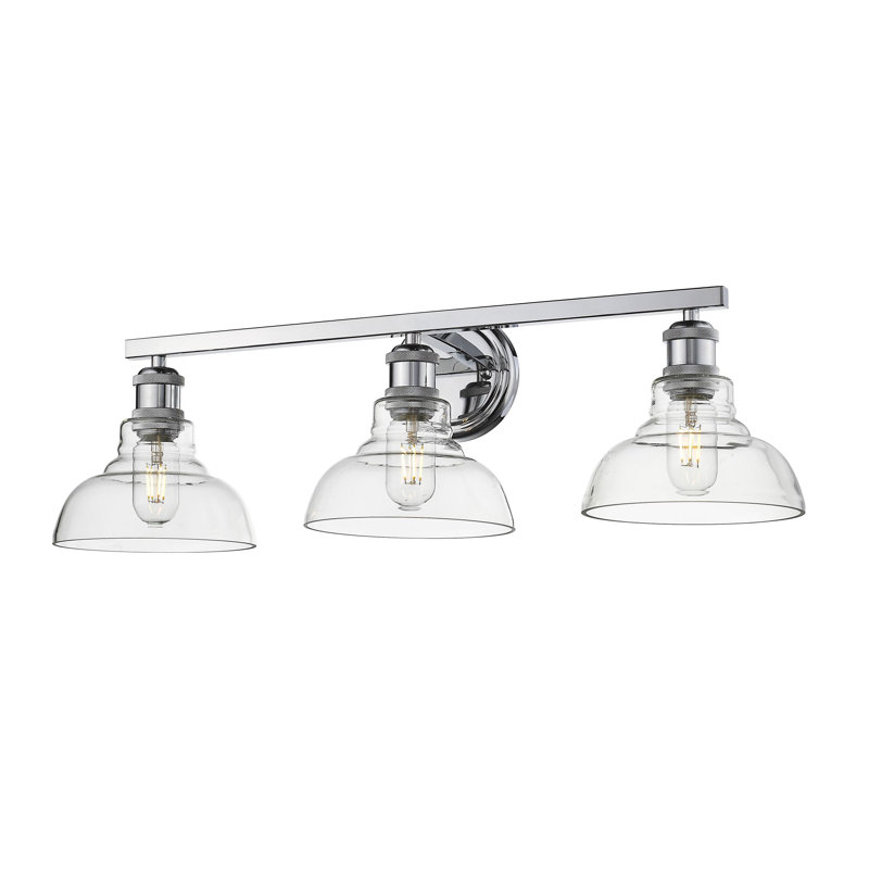 Searcy 3 - Light Dimmable Vanity Light, Chrome, Clear Glass