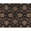 Tapis oriental en laine noué à la main Manchuria brun / noir / olive