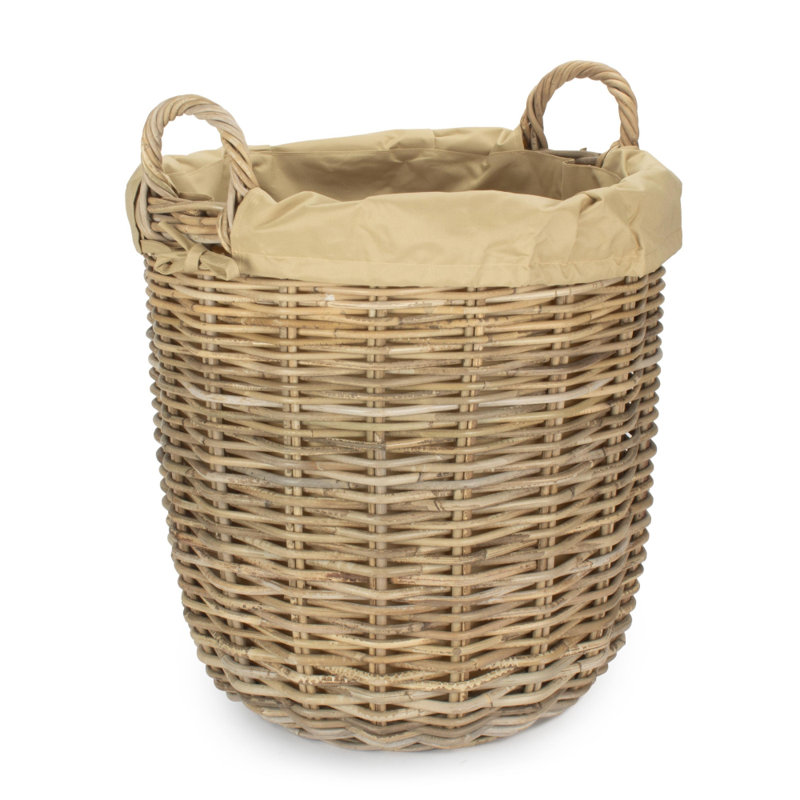 Gavrila Rattan Log Carrier, 59" H x 60" W x 60" D