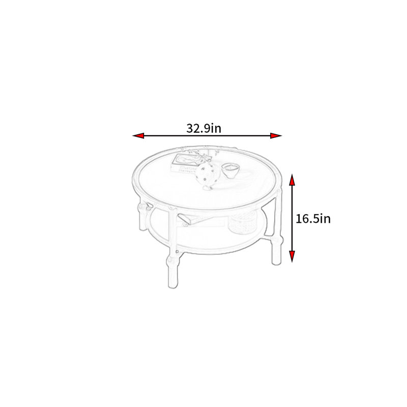 Table basse de style rétro français, Brun