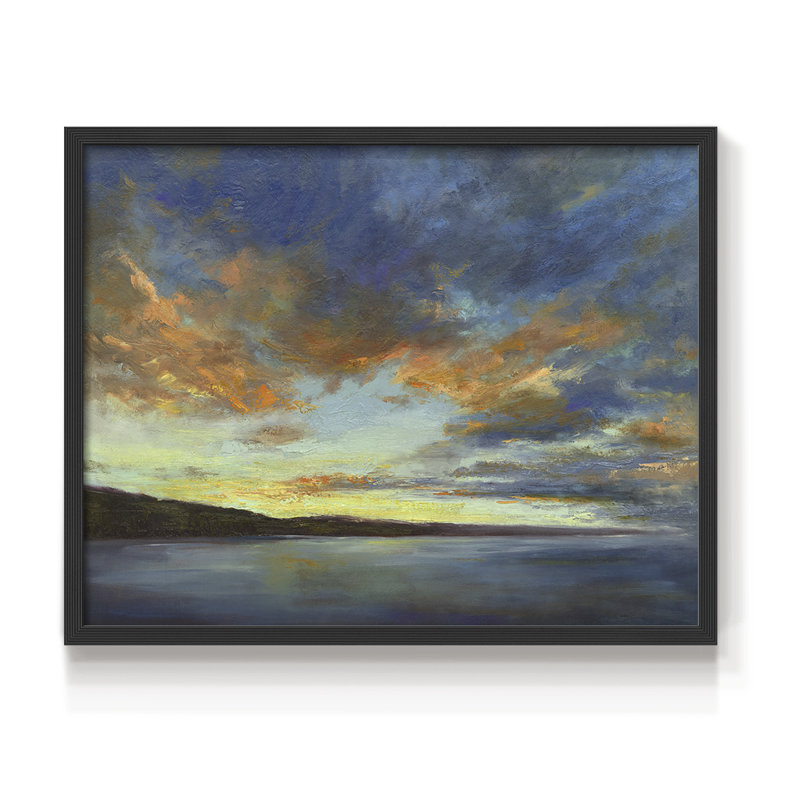Coastal Views IV - Reproduction encadrée - Restickable, H 11 po x l 14 po, Noir, noir, noir, noir