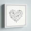 Cœur et fleur - couche, impression de dessin encadré-938617563