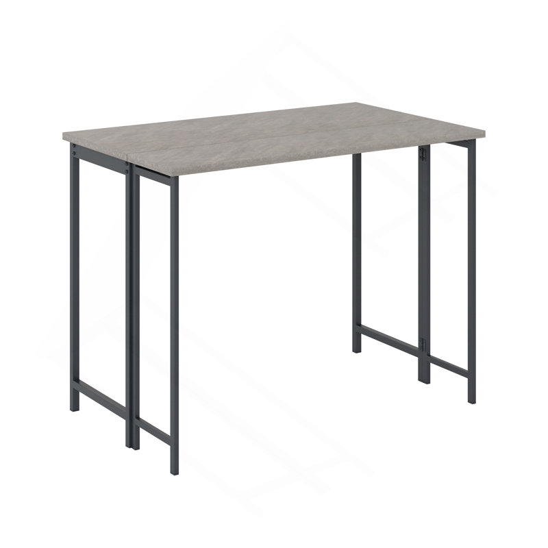 Table With Drop Leaf, Gray Finish