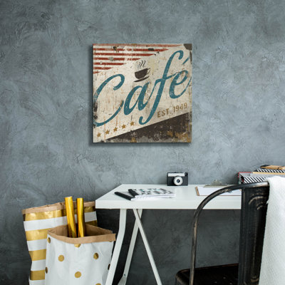 "Epic Graffiti", "Cafe rétro" par Michael Mullan, art mural sur toile
