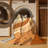 Machine Washable Wilkerson Smoothie Glass Modern Abstract Rug in Brown – Beige Binding-299680112