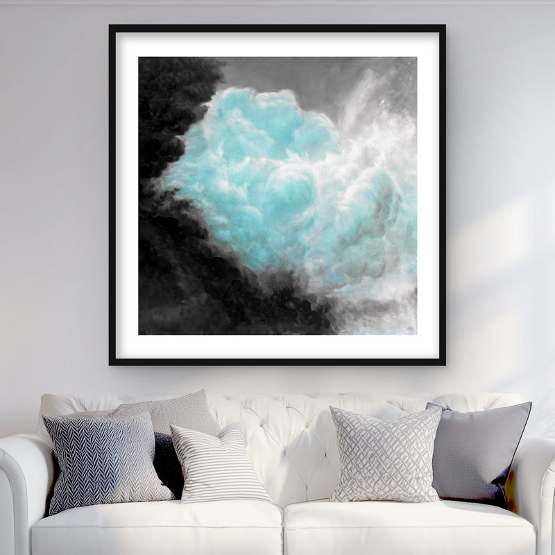 Turquoise, nuages - chambre à coucher bleue