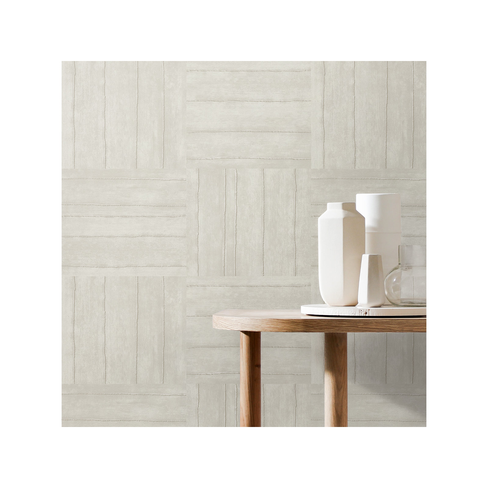 Lianna Geometric Wallpaper, Off-White