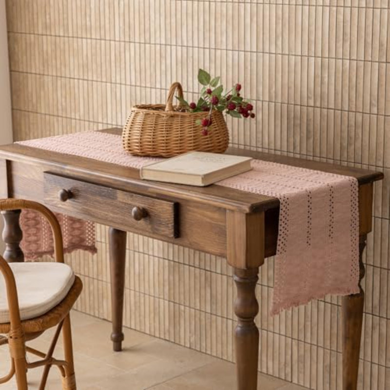 Boho Macrame Table Runner 12x72 Inch