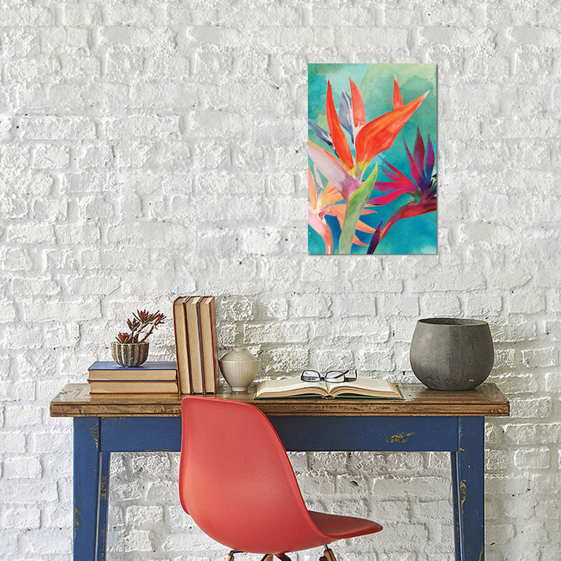 Vivid Birds Of Paradise I by Jennifer Paxton Parker - Wrapped Canvas Painting, 66.04 cm H x 45.72 cm W x 3.175 cm D