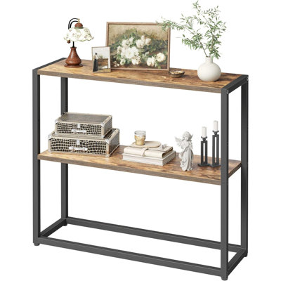 Entryway Table Console Table With Shelves Sofa Table Couch Table Side Table Entry Table For Hallway Living Room Space Rustic
