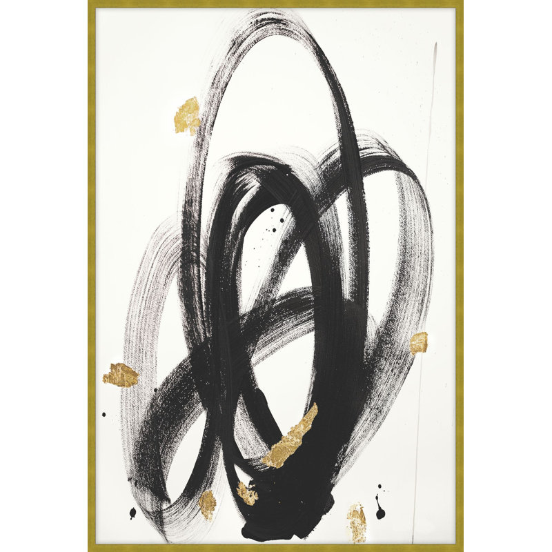 Gilded Strokes 6 Framed Print, 55.5" H x 37.5" W