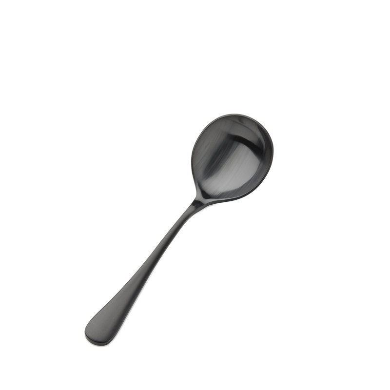 Cuillère à soupe en acier inoxydable 18/10 Como, Noir mat