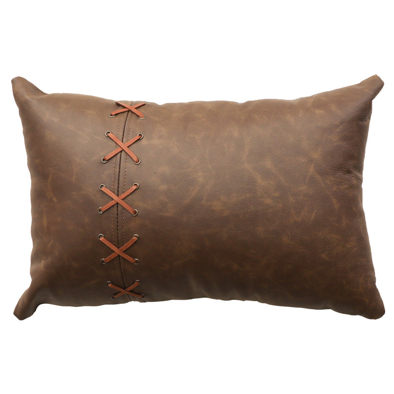 Coussin en bois Wooded River Butte - 12 x 18 - Dossier en tissu
