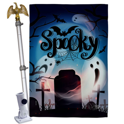 Double Sided 40'' H x 28'' W Polyester Halloween Flag Set