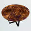 Table basse en bois de teck fabriqué en résine époxy Legrand, H 17,85 po x l 31,26 po x P 31,26