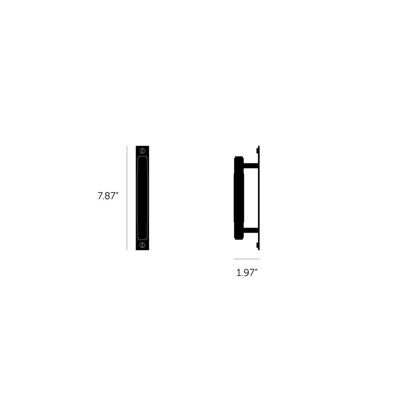 Pull Bar / Plate / Cross, 4 23/25", Black