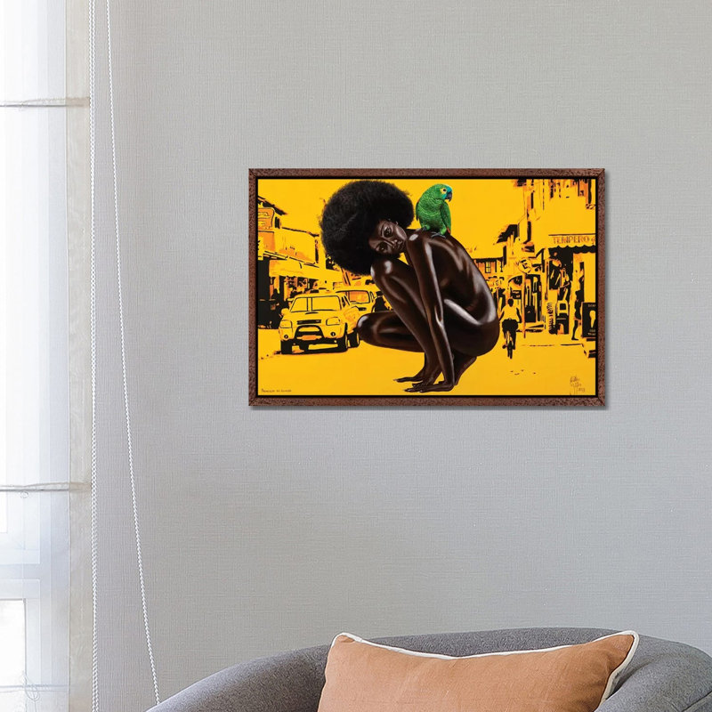 Princesa Do Invasao by Christian Beijer - Print on Canvas, 66.04 cm H x 45.72 cm W, Classic Brown Wood Framed Canvas