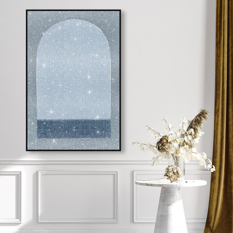 Minimal Ocean Window Print by Oliver Gal, 31"H x 46"W, Black Floater Frame