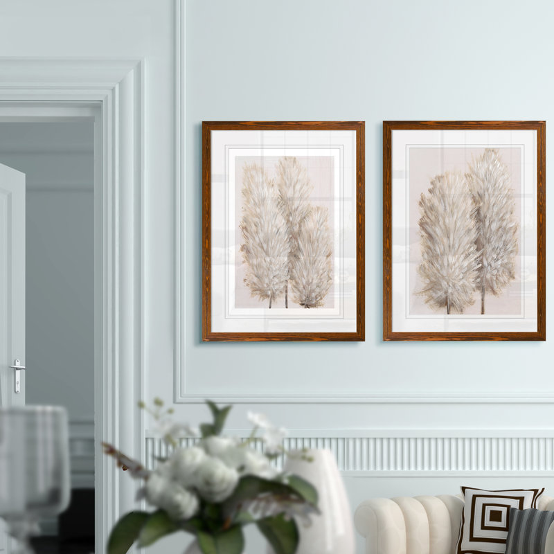 «Pampas Grass III» par Vincent Van Gogh - ensemble de reproductions d'art encadrées, H 24 po x l 18 po x P 1,25 po, Blanc