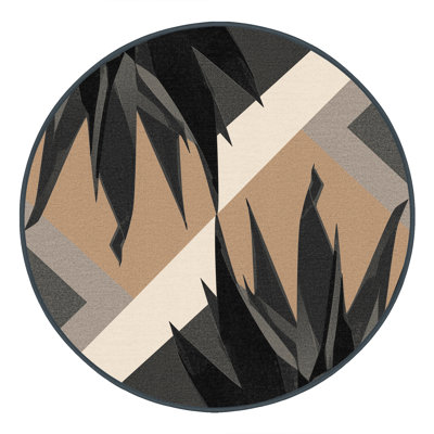 Tapis gris moelleux moelleux à motif géométrique rustique moderne Agave