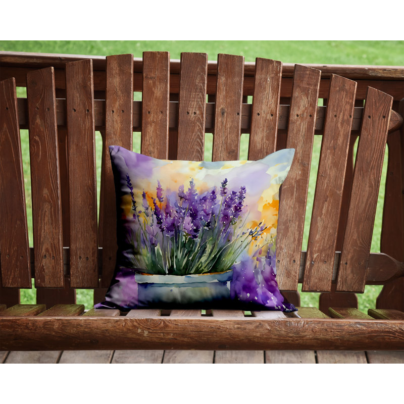 Coussin Lavande, H 14 po x l 14 po