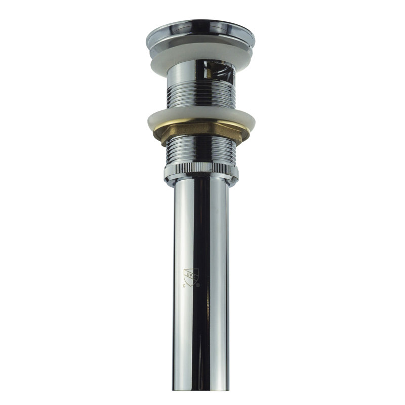 Pop-Up Bathroom Sink Drain with Overflow, Chrome