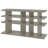 Weathered Grey 3-Tier Open Back Bookcase