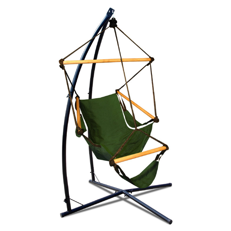 Bellavia 1 Person Chair Hammock with Stand, Hunter Green