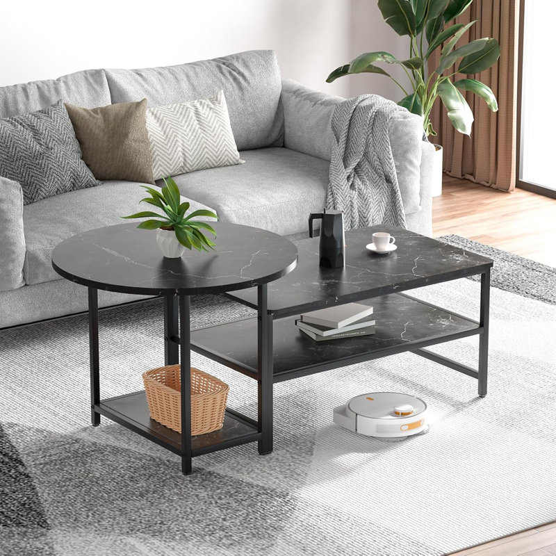 Coffee Table,Farmhouse Centre Table 2 In 1Detachable Table Set
