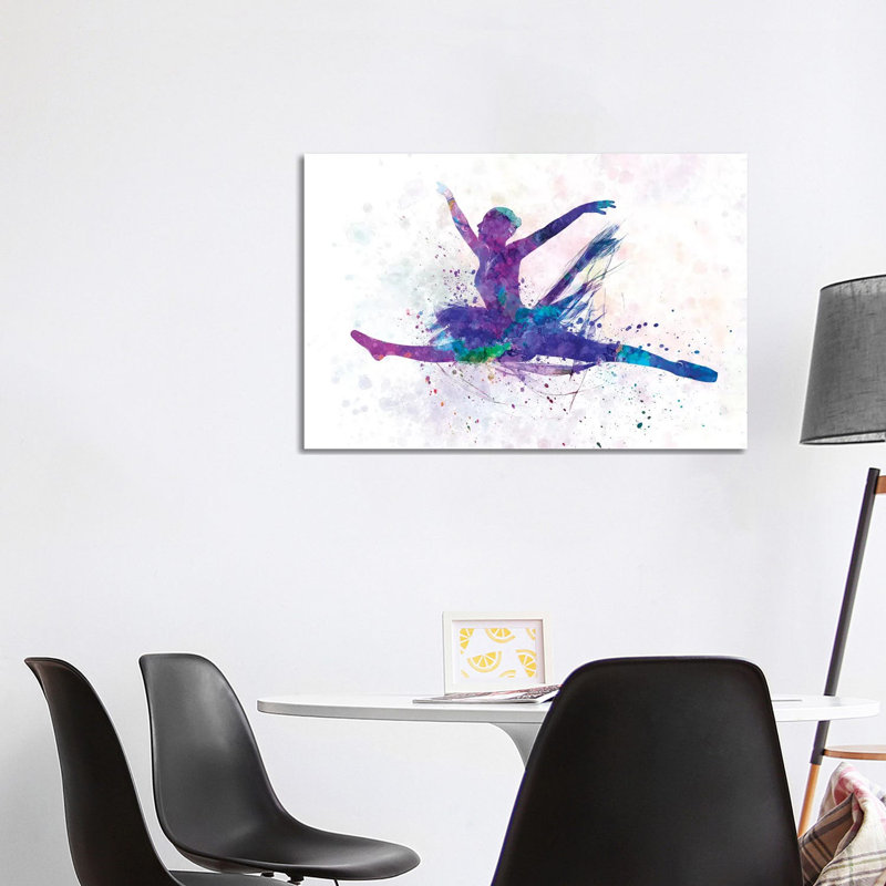 Ballerina Dancing II 1 Piece Wrapped Canvas Painting, 66.04cm H x 101.6cm W x 1.91cm D