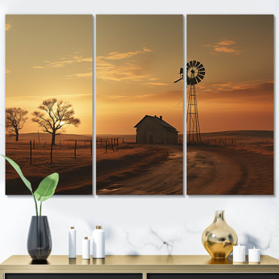 Wind Turbines Industrial Landscapes I - Landscapes Wall Art Print Set