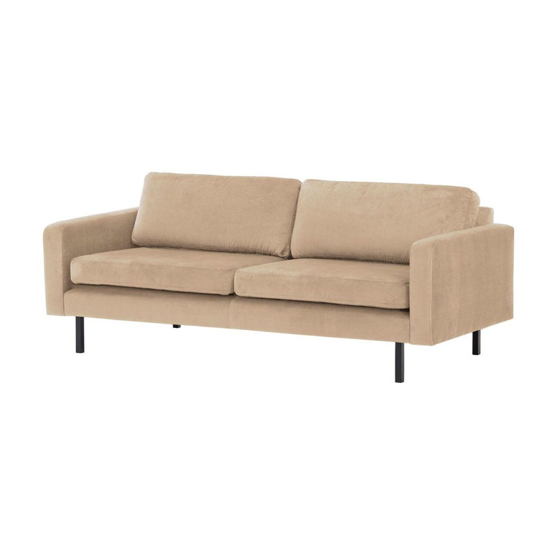 Lioni 3 Seater Velvet Sofa, Beige