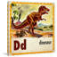Dinosaur Letter - Wrapped Canvas Print-700338225