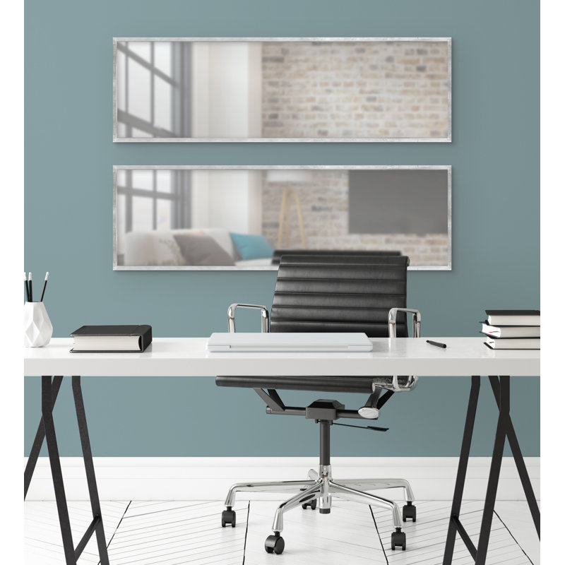 Travis Engineered Wood Mirror, Silver, 48X16