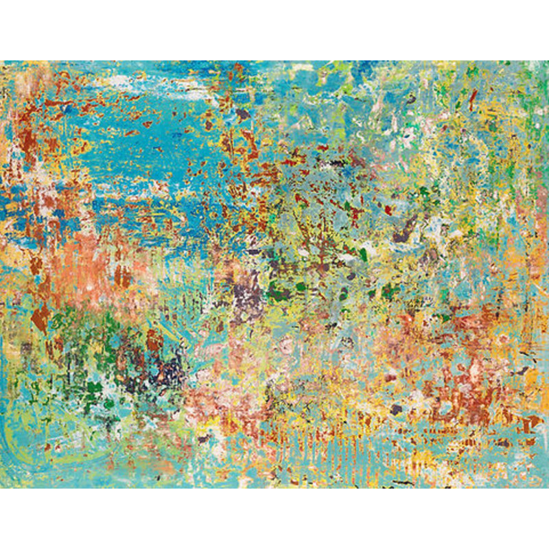 Scene Through A Pinhole Painting, White Framed