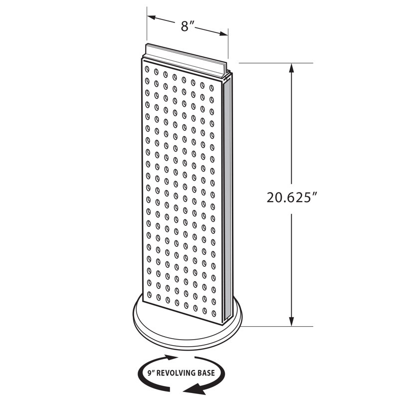 Plastique H 20,625 po x l 8 po
