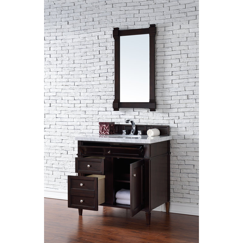 Brittany 36'' W Single Bathroom Vanity Base, Burnished Mahogany