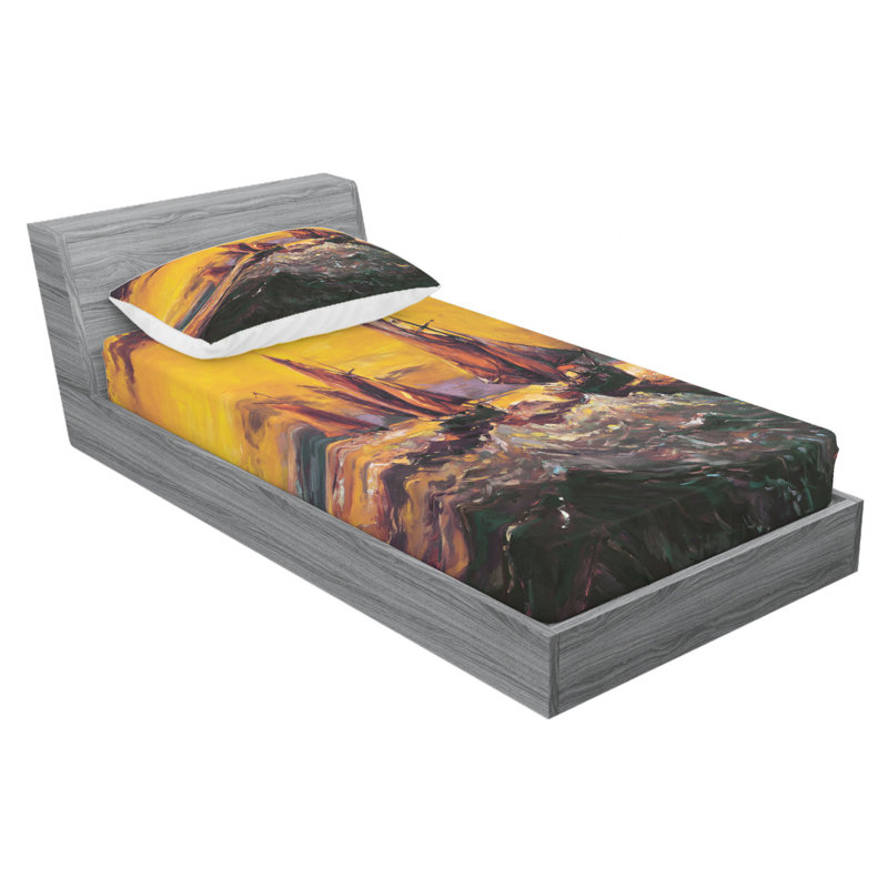 Microfiber Sheet Set, Twin Sheet Set with Fitted Sheet