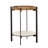 Round Accent Table with Marble Shelf