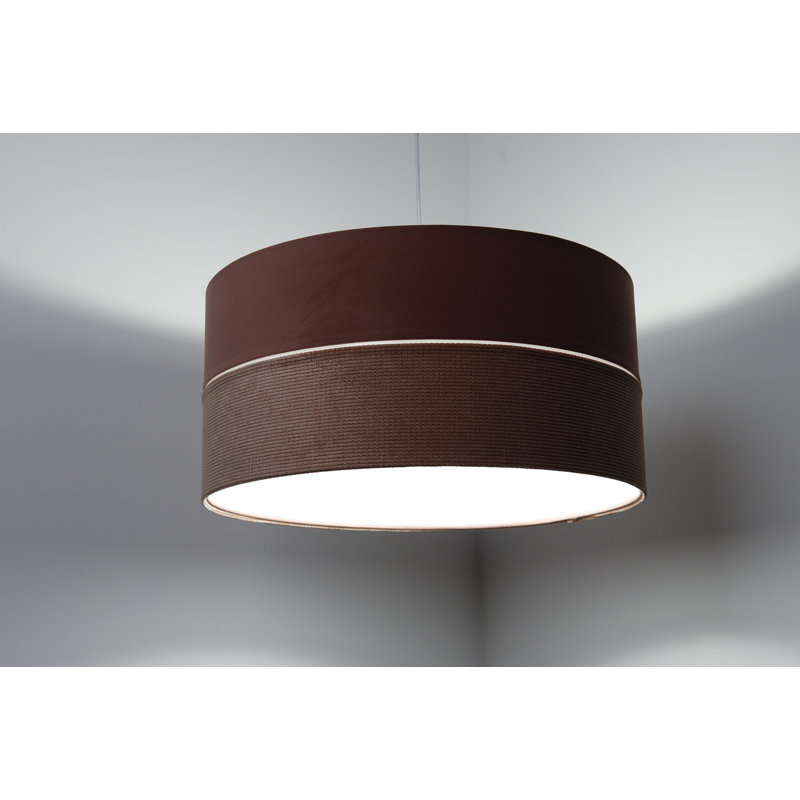 Roncy 1 - Light Drum Pendant, 102cm H x 40cm W x 40cm D, Pink/White
