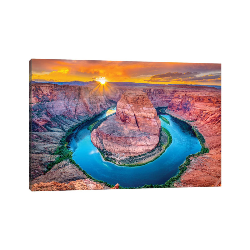 «Magic Horseshoe Bend» - reproduction, Toile tendue, H 8 po x l 12 po x P 0,75 po